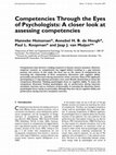 Research paper thumbnail of Competencies Through the Eyes of Psychologists: A closer look at assessing competencies