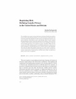 Regulating risk: Defining genetic privacy in the United States and Britain Cover Page