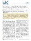 Correlations among Composition, Temperature, and Density, Viscosity, or Derived Thermodynamic Properties of Binary Mixtures of Tri- n -butyl Phosphate with n -Hexane or n -Dodecane Cover Page