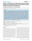 Research paper thumbnail of Embryos of Robertsonian Translocation Carriers Exhibit a Mitotic Interchromosomal Effect That Enhances Genetic Instability during Early Development