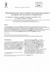 Research paper thumbnail of Photoluminescence from a soluble semiconducting polymer in waveguide and microcavity configurations