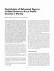 Contribution of Behavioral Aspects of Older Drivers to Fatal Traffic Crashes in Florida Cover Page