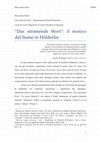 Research paper thumbnail of “Das strömende Wort”: il motivo del fiume in Hölderlin