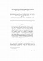 An isogeometric boundary element method for elastostatic analysis Cover Page