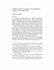 Research paper thumbnail of A Matter of the Few: Dynamics of Constitutional Reforms in Chile (2011 Texas Law Review)