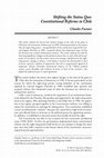 Research paper thumbnail of Shifting the Status Quo: Constitutional Reforms in Chile (2015 ISI article)