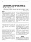 Research paper thumbnail of Clinical Variables Associated with Mortality in Out‐of‐hospital Patients with Hemodynamically Significant Bradycardia