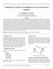 COMPARATIVE STUDIES ON FORMABILITY ANALYSIS IN METAL FORMING Cover Page