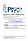 Ethnic differences in admissions to secure forensic psychiatry services Cover Page