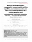 Análisis de contenido de la programación sensacionalista pública española: propuesta de cuestionario como medidor de los hábitos de la audiencia audiovisual Cover Page