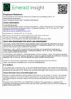 Research paper thumbnail of Employee Relations Attractiveness of non-financial rewards for prospective knowledge workers: An experimental investigation Article information: For Authors