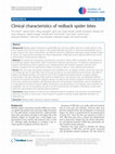 Clinical characteristics of redback spider bites Cover Page