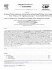 A case of non-scaling in mammalian physiology? Body size, digestive capacity, food intake, and ingesta passage in mammalian herbivores Cover Page