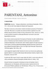 Research paper thumbnail of Voce "PARENTANI, Antonino" in "Dizionario Biografico degli Italiani" - Volume 81_online (2014)