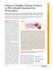 Enhanced Mobility-Lifetime Products in PbS Colloidal Quantum Dot Photovoltaics Cover Page