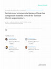 Isolation and structure elucidation of bioactive compounds from the roots of the Tunisian Ononis angustissima L Cover Page