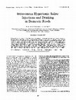 Research paper thumbnail of Intravenous hypertonic saline injections and drinking in domestic fowls