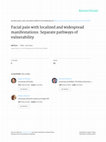 Research paper thumbnail of Facial pain with localized and widespread manifestations: Separate pathways of vulnerability