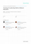 Training of leadership skills in medical education Cover Page