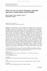 What’s love got to do with it? Homogamy and dyadic approaches to marital instability. Journal of Population Research.2013. Cover Page