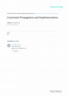 Constraint Propagation and Implementation Cover Page