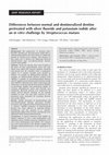 Differences between normal and demineralized dentine pretreated with silver fluoride and potassium iodide after an in vitro challenge by Streptococcus mutans Cover Page