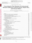 Research paper thumbnail of Unraveling the Time Domains of Corticosteroid Hormone Influences on Brain Activity: Rapid, Slow, and Chronic Modes