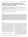 Research paper thumbnail of Doublecortin-like, a microtubule-associated protein expressed in radial glia, is crucial for neuronal precursor division and radial process stability