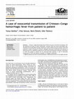 A case of nosocomial transmission of Crimean–Congo hemorrhagic fever from patient to patient Cover Page