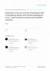 Research paper thumbnail of Population structure and sex-biased gene flow in humpback whales from Wintering Regions A, B, C, and X based on nuclear microsatellite variation