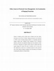 Research paper thumbnail of Policy Issues in Protected Area Management: An Examination of Dugong Protection