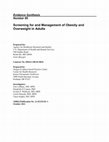 Research paper thumbnail of Screening for and Management of Obesity and Overweight in Adults Investigators