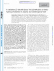 A Validated LC-MS/MS Assay for Quantification of 24(S)-Hydroxycholesterol in Plasma and Cerebrospinal Fluid Cover Page