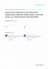 Research paper thumbnail of ANALYSIS OF MONTHLY SOIL MOISTURE VARIATIONS DERIVED FROM AMSR-E FOR THE YEAR 2010 OVER INDIAN SUBCONTINENT