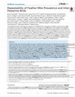 Research paper thumbnail of Repeatability of Feather Mite Prevalence and Intensity in Passerine Birds