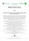 Research paper thumbnail of <strong>An inventory of the names of vascular plants endemic to Italy, their loci classici and types</strong>