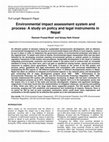 Environmental impact assessment system and process: A study on policy and legal instruments in Nepal Cover Page