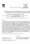 Research paper thumbnail of Landscape structure and bird species richness: Implications for conservation in rural areas between natural parks