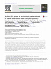 Research paper thumbnail of A short G1 phase is an intrinsic determinant of naïve embryonic stem cell pluripotency