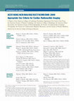 Research paper thumbnail of ACCF/ASNC/ACR/AHA/ASE/SCCT/SCMR/SNM 2009 Appropriate Use Criteria for Cardiac Radionuclide Imaging