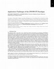 Research paper thumbnail of Application Challenges of the I/W/SW-OT Paradigm