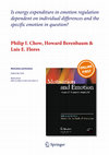 Is energy expenditure in emotion regulation dependent on individual differences and the specific emotion in question? Cover Page