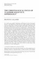 Research paper thumbnail of ‘The Christological Focus of Vladimir Solov’ev’s Sophiology’, Modern Theology, 25.4 (October 2009), 617-646.