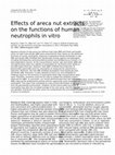 Effects of areca nut extracts on the functions of human neutrophils in vitro Cover Page