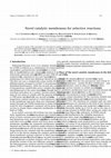 Research paper thumbnail of Novel catalytic membranes for selective reactions