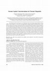 Research paper thumbnail of Serum leptin concentrations in chronic hepatitis