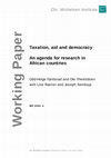 Research paper thumbnail of Taxation, Aid and democracy. An Agenda for Research in African Countries