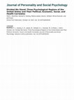 Research paper thumbnail of Divided we stand: Three psychological regions of the United States and their political, economic, social, and health correlates