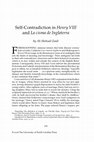 Research paper thumbnail of Self-Contradiction in Henry VIII and La cisma de Inglaterra