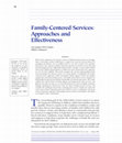 Family-Centered Services: Approaches and Effectiveness Cover Page